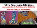 Silk Saree Fabric Painting for Japanese girl picks ideas for beginners 🍁..