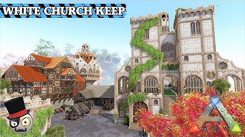 Ark Survival Evolved - Crystal Isles - castle Build - White Church Keep (Speed Build)