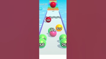 Ball Run 2048-Gameplay Walkthrough part 1 Tutorial Levels 20  (ios,android)