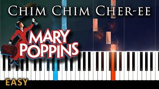 Chim Chim Cher-ee - Mary Poppins | EASY PIANO Tutorial