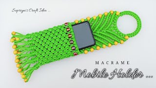 Simple Macrame Mobile Holder | Easy Macrame Mobile Hanger for Beginners | Macrame Mobile Holder