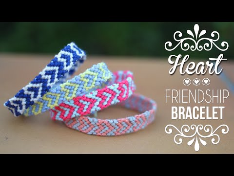 DIY-TUTO : BRACELET BRESILIEN COEUR -Saint-Valentin Heart friendship  bracelets (english subs) - YouTube