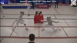 Bhavani Devi IND vs Palina Kaspiarovich AZE - R64 - Lima Sabre Fencing World Cup 2024