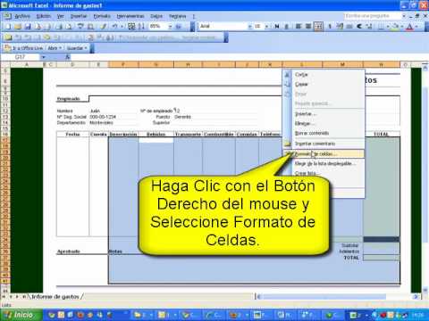 excel generar una plantilla de rendición de gastos youtube