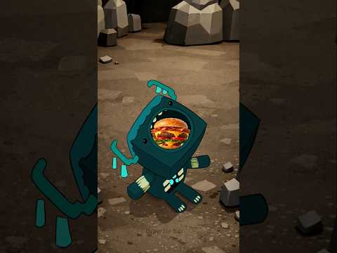 warden love cheese burger minecraft mikey maizen animation #animation #minecraft