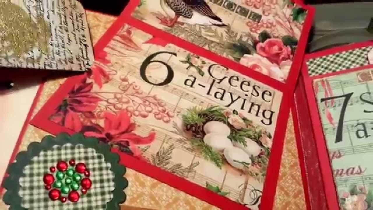 Graphic 45 12 Days of Christmas chipboard album YouTube
