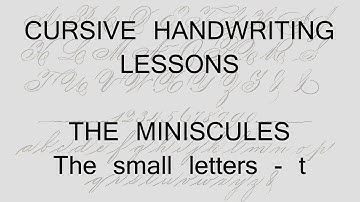 cursive lesson 3 - t - handwriting penmanship calligraphy copperplate