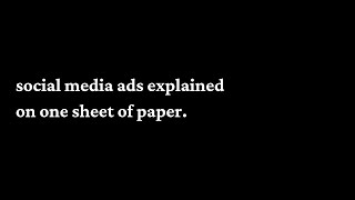 Social Ads Explained On One Sheet of Paper