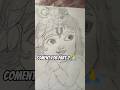 how to draw little krishna