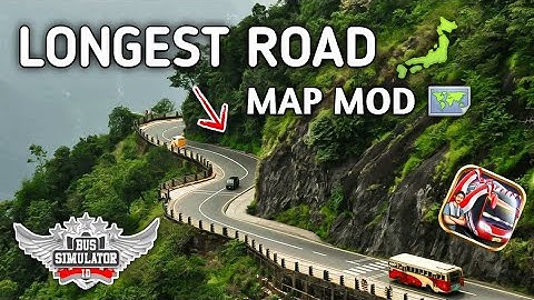 LONGEST ROAD 🗾 MAP MOD For Bus Simulator Indonesia|| Bussid Map Mod #longestmap#bussidmapmod #mapmod