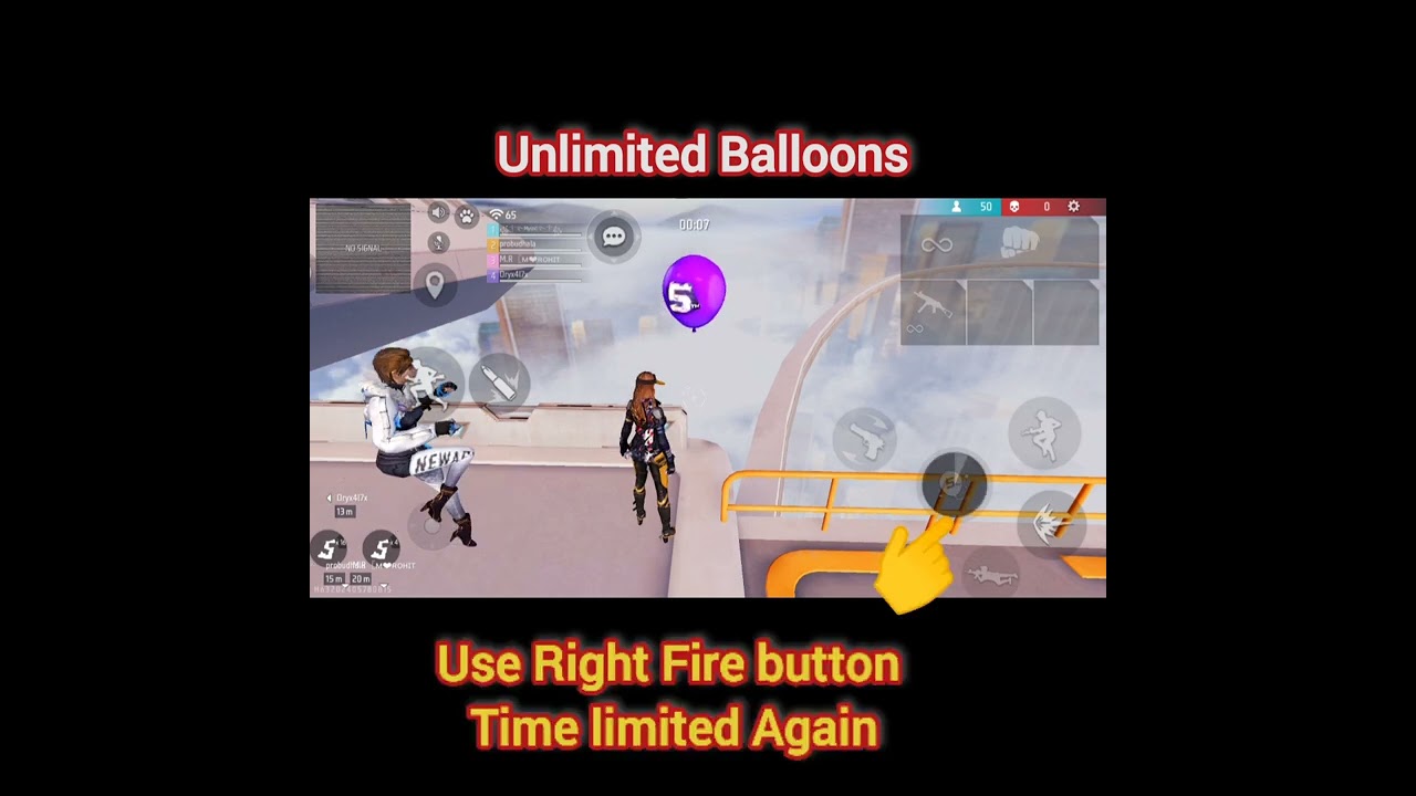 HOW TO USE UNLIMITED BALLOONS IN FREE FIRE LOBBY🔥🔥 TIPS AND TRICKS UNLIMITED BALLOONS || HAVE FUN
