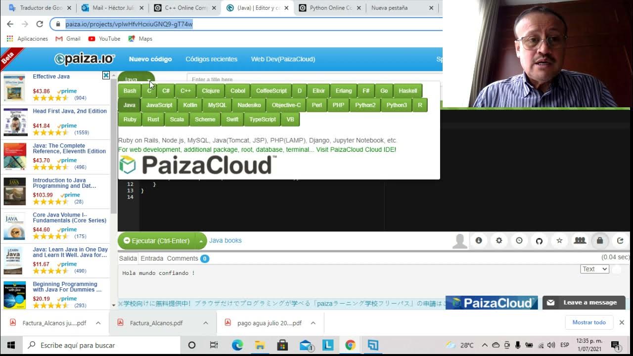 Hola mundo en C++ Java y Python - YouTube