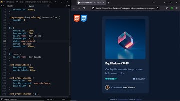 Challenge #4 - NFT preview card | HTML CSS | ASMR | Frontend Mentor