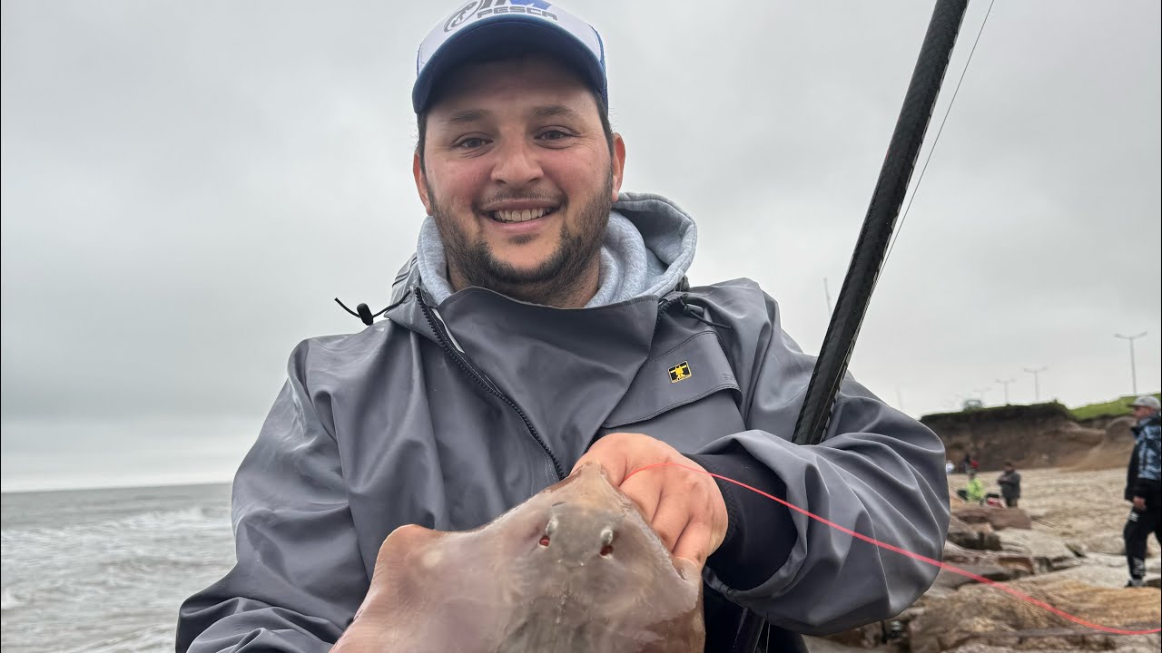 Pesca en playas del norte. Frente mar