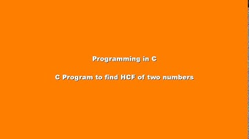 C Program to find HCF of two numbers given by user