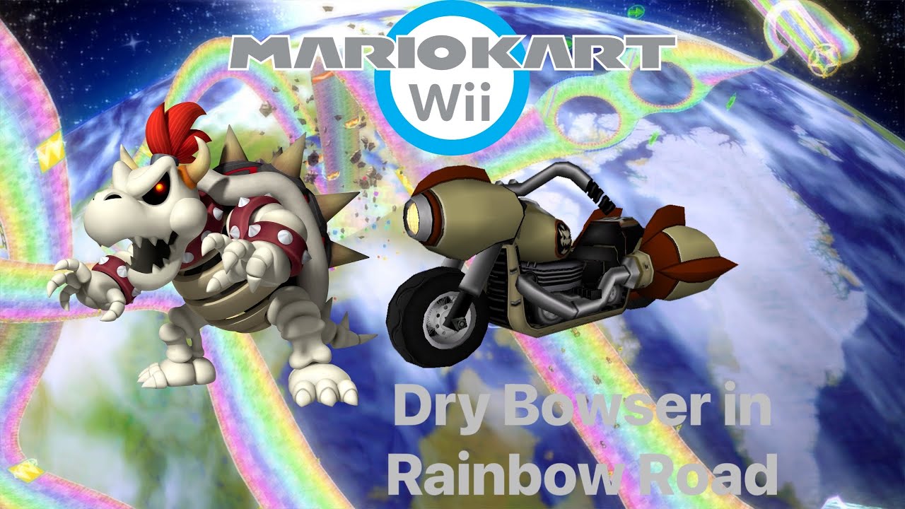Mario Kart Wii Rainbow Road (Dry Bowser - Phantom), image size:1280x720