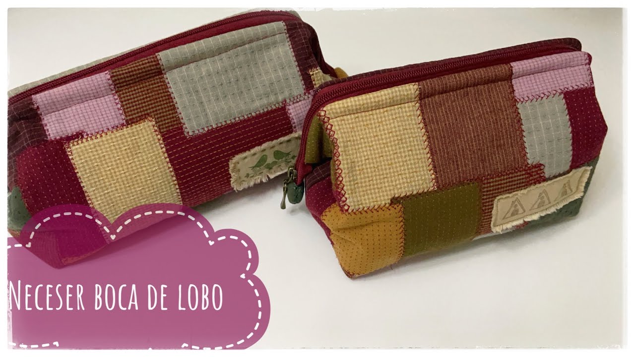 DIY neceser boca de lobo parcheando🧵✂️❤️(2021)