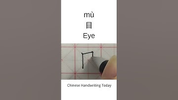 How to write Eye in Chinese character | Amazing Chinese Calligraphy | Satisfying Handwriting