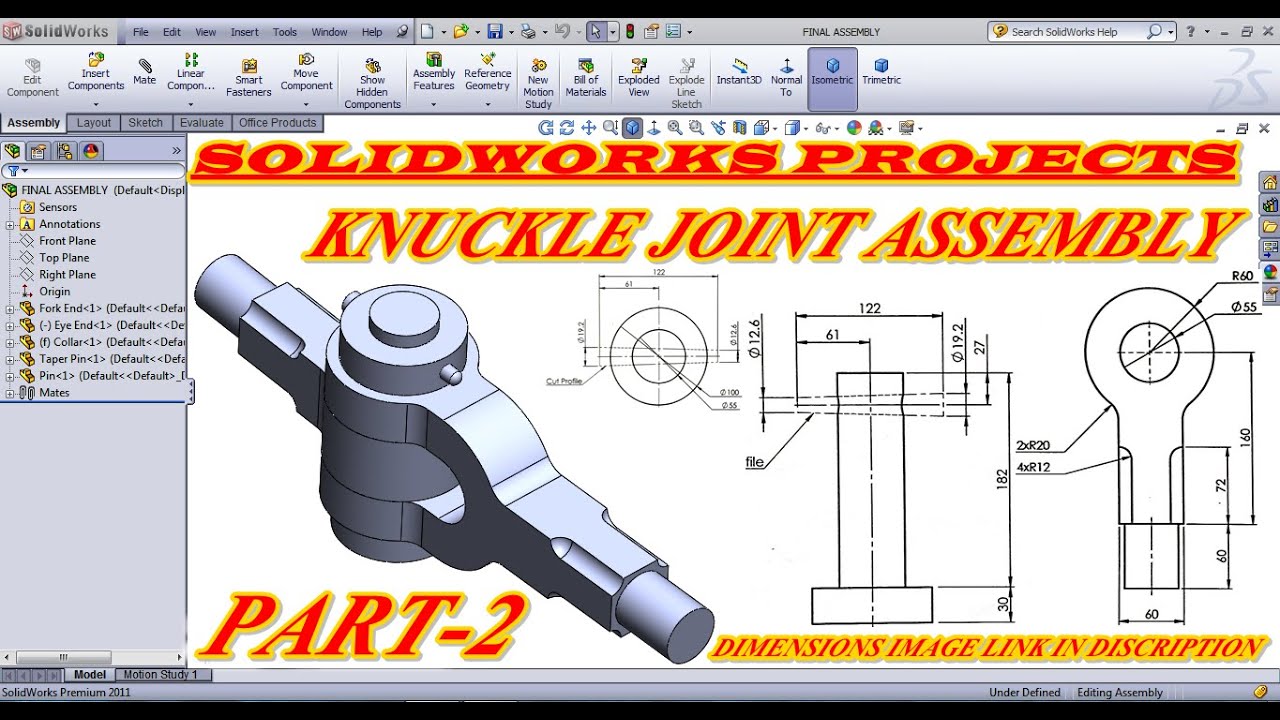 KNUCKLE JOINT FINNAL ASSEMBLY PART 2 / PIN,TAPER PIN,FINNAL ASSEMBLY ...