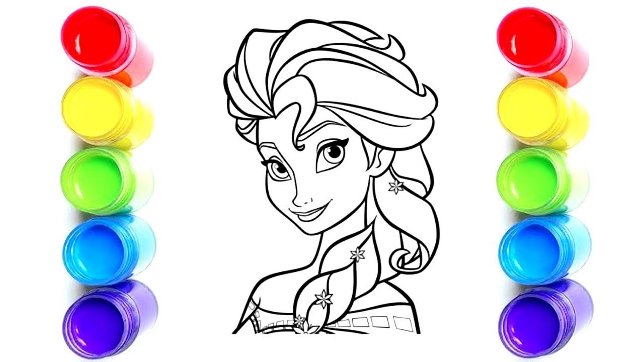 Как нарисовать Эльзу из мультфильма «Холодное сердце» | Рисование принцесс Диснея для детей | Рас...