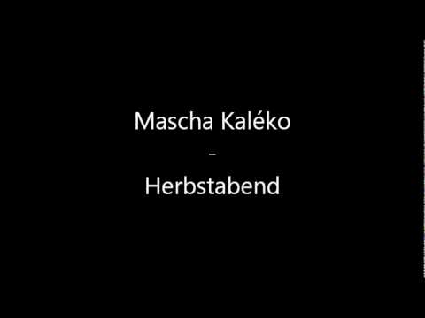Mascha Kaleko Herbstabend Youtube