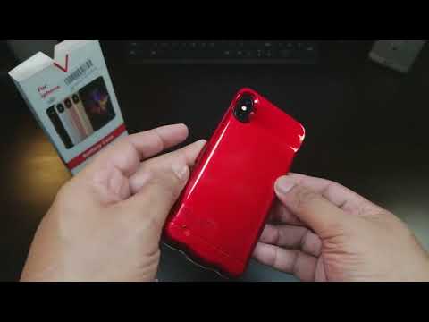 Чехол аккумулятор iPhone X 5200mAh красный