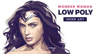 Wonder Woman | Low Poly | Speed Art