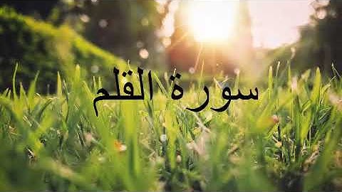 تـلاوة مميزة تفوق الوصف إستمع بقلبـك..🎧💙سورة القلم