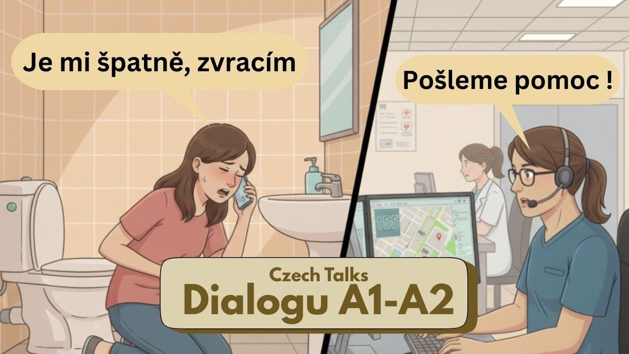 Talking About Pain in Czech 🇨🇿 | Real-Life Conversation Czech Dialogues (A1–A2)