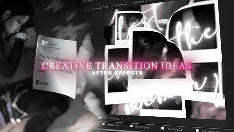 creative transition ideas + project files pt 17 | after effects