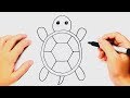 Como dibujar una tortuga muy facil