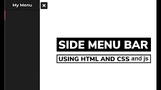 How to Create a Mobile-First Navigation Menu with a Smooth Toggle Effect|Side Menu