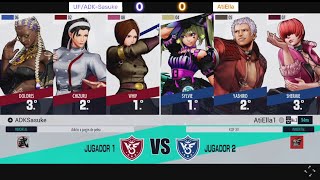 🔥KOF XV Online Match UF/ADK-Sasuke (Random Select) VS AtiElla1 (Sylvie,Yashiro,Shermie)🔥