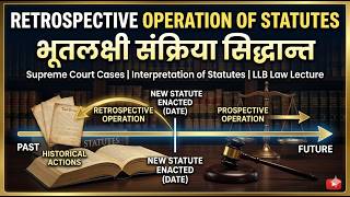 DOCTRINE OF RETROSPECTIVE OPERATION OF STATUTES | भूतलक्षी संक्रिया सिद्धान्त EXPLAINED
