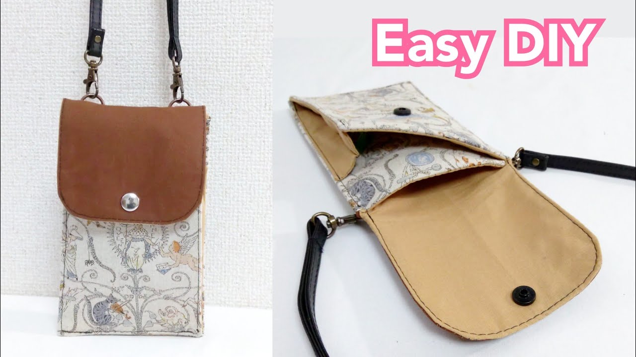 折って縫うだけ！マチを付けた使いやすいバッグ！【Easy DIY】 Daily Bag Super Easy Tutorial.