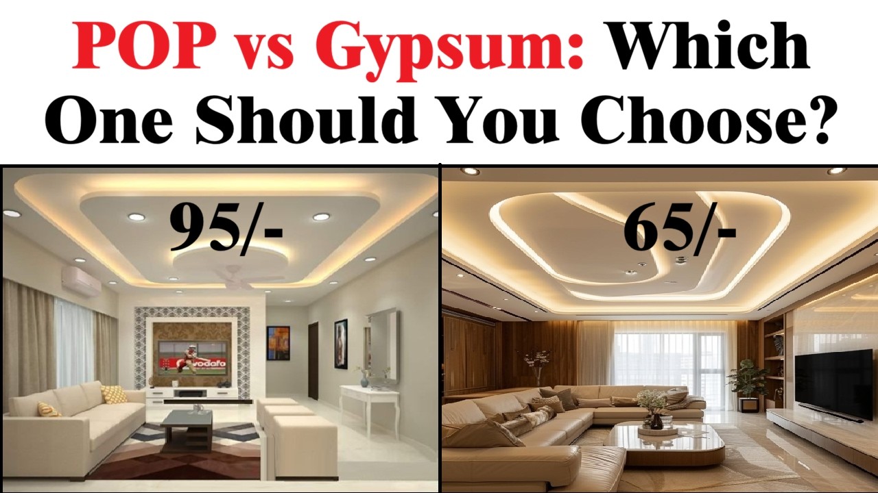 Gypsum vs POP False Ceiling I Best Brand & Cost Breakdown I - YouTube