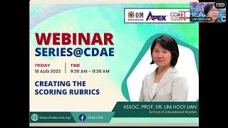 Webinar@CDAE: Creating the Scoring Rubrics