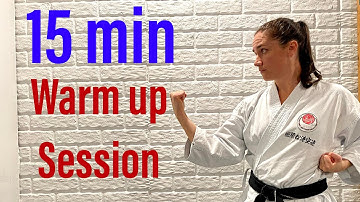 Karate workout: warm up training