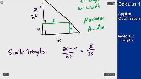 Applied Optimization - Example 2 - Play Area Inside Triangle