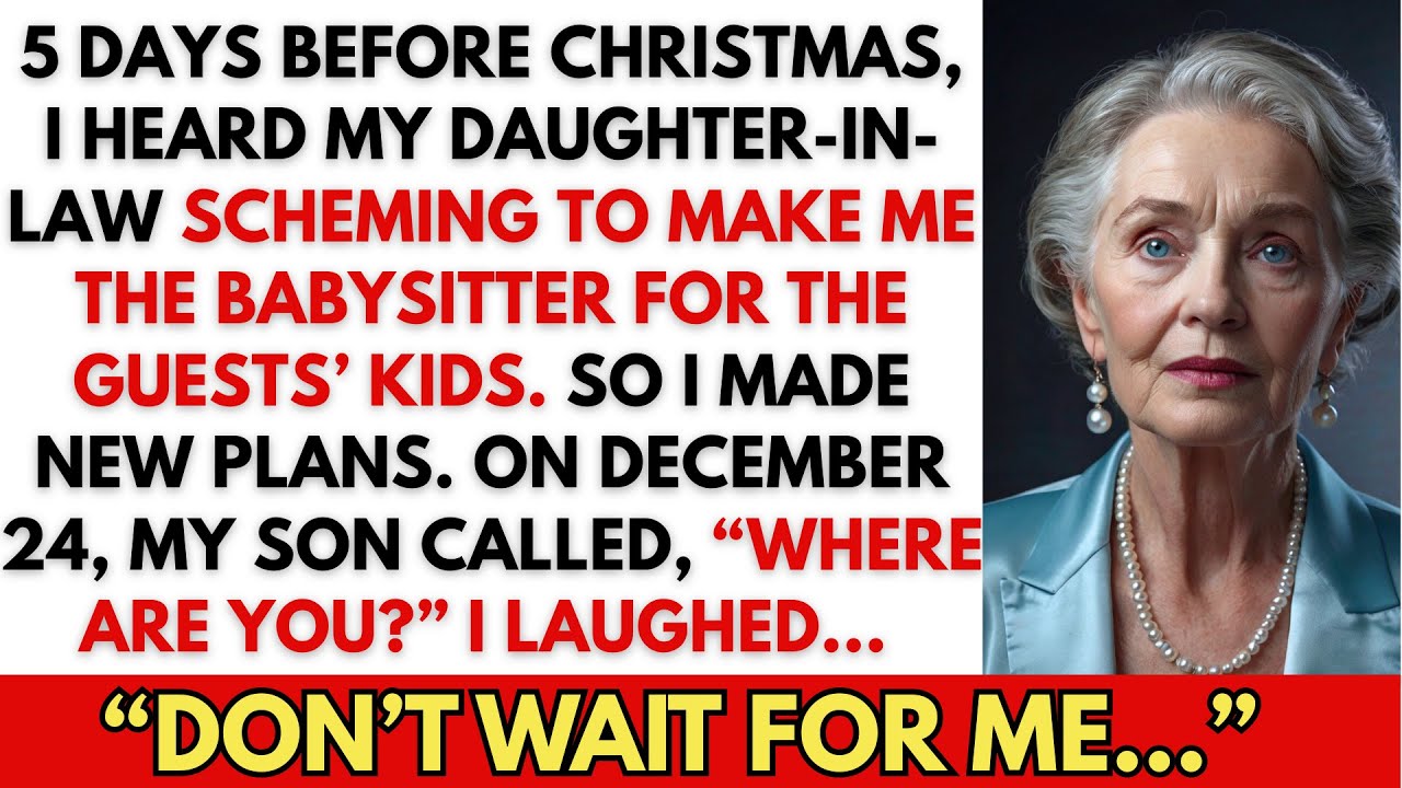 I Overheard My Daughter-in-Law Wanted Me as Christmas Babysitter for 7 Kids—So I Changed My Plans