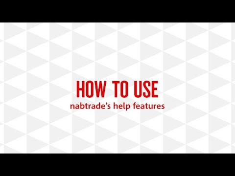 How to use nabtrade's help features