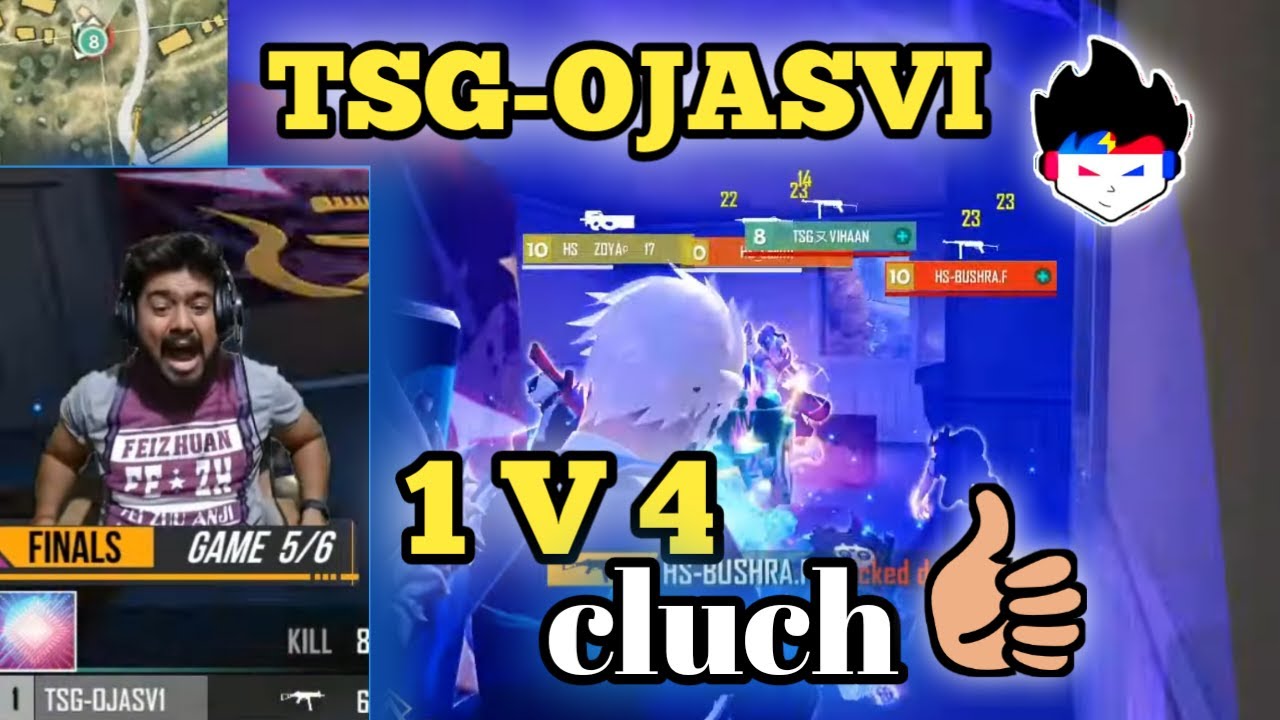 Tsg Ojasvi 1v4 Cluch Against Crx [ Best Tournament Highlights ] YouTube