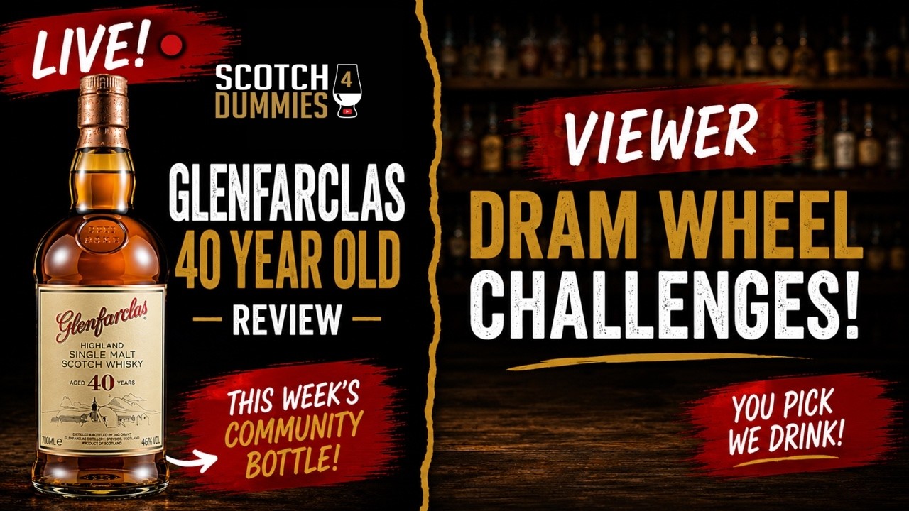 LIVE: Glenfarclas 40 Review + Viewer Dram Wheel Challenges
