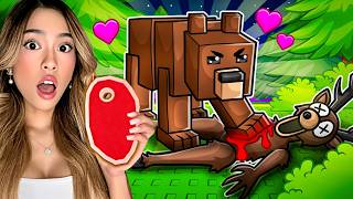 Using ONLY PETS To Survive 99 Nights In The Forest..