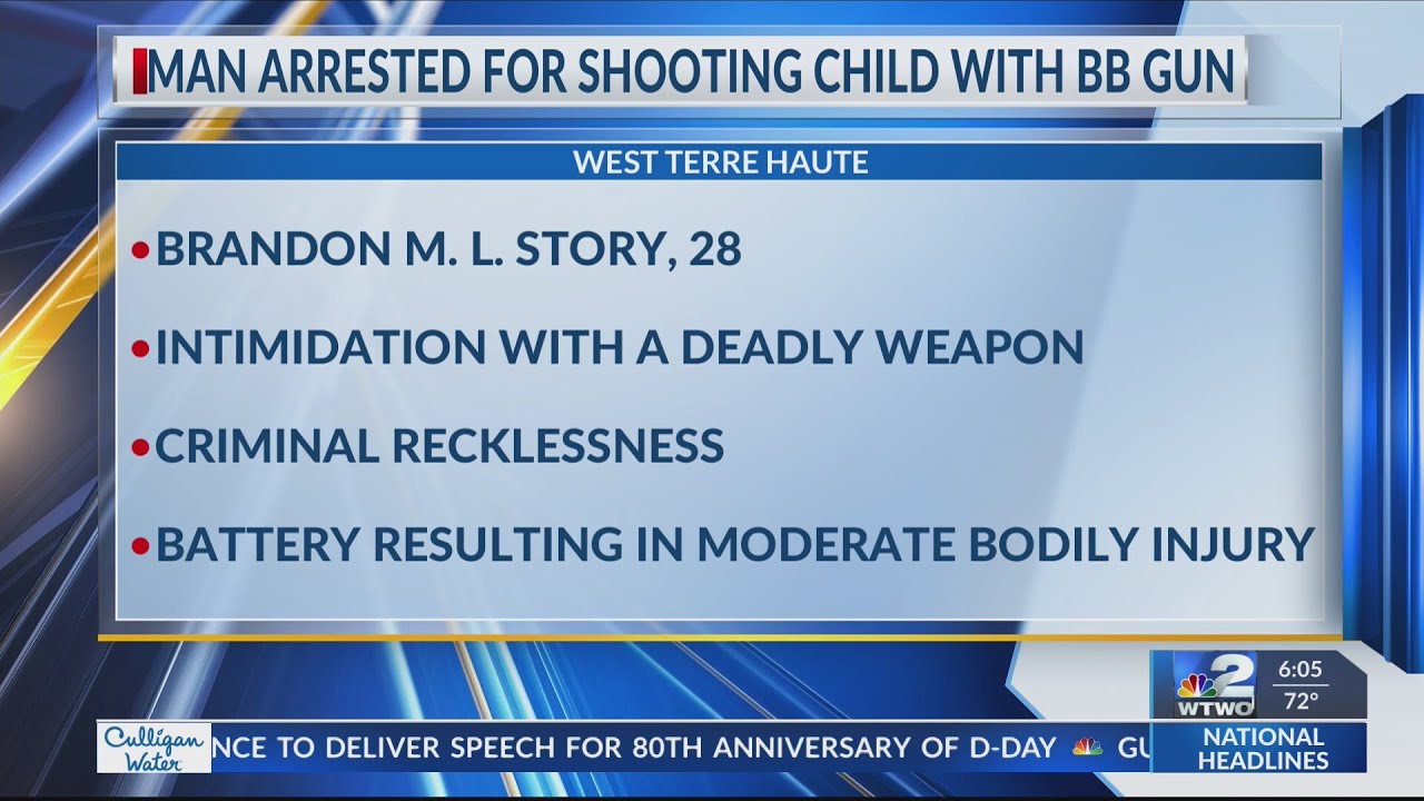Police: West Terre Haute man shot juvenile with BB gun - YouTube
