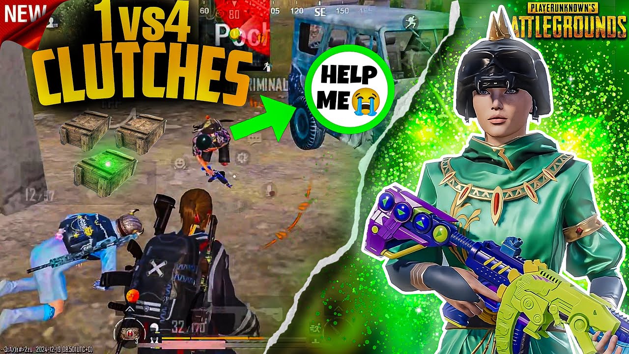 1VS4 CLUTCHES 🔥 PUBG MOBILE 🥶NEW UPDATE GAMEPLAY HIGH GRAPHICS 🥶 - YouTube