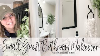 SMALL GUEST BATHROOM MAKEOVER WITH BOARD AND BATTEN | FARMHOUSE-STYLE BATHROOM | 2022