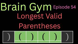 Longest valid parentheses in a string
