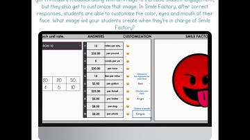 Find Unit Rate from Tables Smile Factory Video