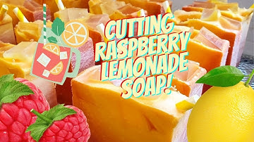 Cutting Raspberry Lemonade Soap